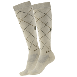 ELT Argyle paardrijsokken Grijsbeige
