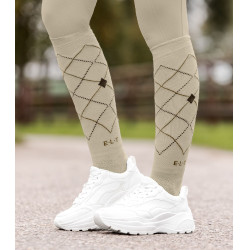 ELT Argyle paardrijsokken Grijsbeige