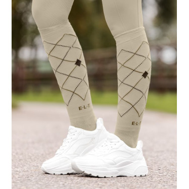 ELT Argyle paardrijsokken Grijsbeige