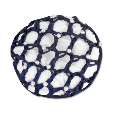 Waldhausen haarnet met parels Blauw