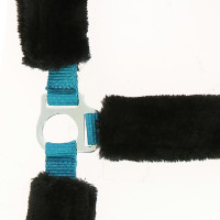 Norton halster Full synthetische schapenvacht Zwart / zwart