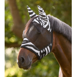 Waldhausen Zebra vliegenmasker Zwart / wit