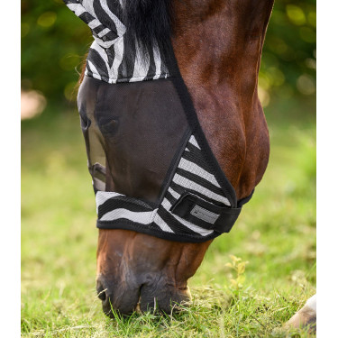 Waldhausen Zebra vliegenmasker Zwart / wit