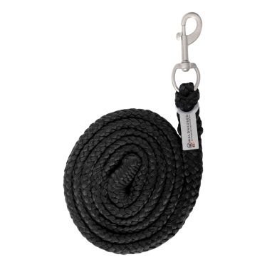 Longe van halster Waldhausen Plus met musketon Zwart