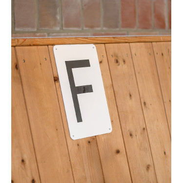 Dressuurletters op plaat 20x60 m – Waldhausen