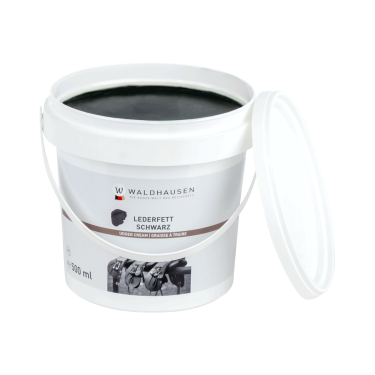 Waldhausen zwarte ledervet 500 ml Zwart