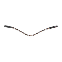 Zwart glamée frontriem X-Line Waldhausen Zwart / bruin / goud / beige / zilver