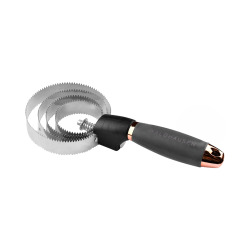Waldhausen metalen rosborstel rond met gelhandvat Zwart / roze