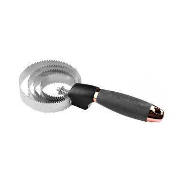 Waldhausen metalen rosborstel rond met gelhandvat Zwart / roze