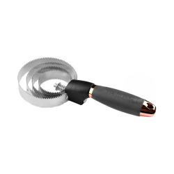 Waldhausen metalen rosborstel rond met gelhandvat Zwart / roze