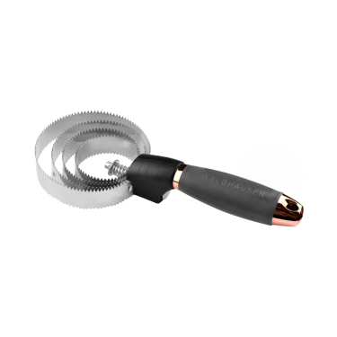 Waldhausen metalen rosborstel rond met gelhandvat Zwart / roze