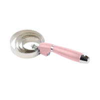 Waldhausen metalen rosborstel rond met gelhandvat Linnea roos Roze