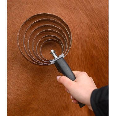 Waldhausen ronde metalen roskam Zwart