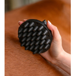 Magische rosborstel Waldhausen Rubber Groomer Zwart