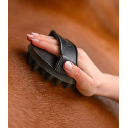 Magische rosborstel Waldhausen Rubber Groomer Zwart