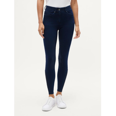 Damesrijbroek Tommy Hilfiger Equestrian Hope denim Spoelen Blauw