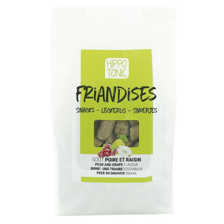 Snoepjes voor paarden met peer- en druivensmaak Hippotonic Snoepjes voor paarden met peer- en druivensmaak Hippotonic