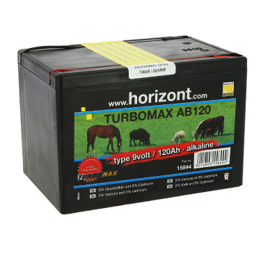 Horizont Turbomax AB120 batterij 9 V - 120 AH Horizont Turbomax AB120 batterij 9 V - 120 AH