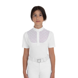 Wedstrijdpolo voor meisjes met tule Equestro kinderen