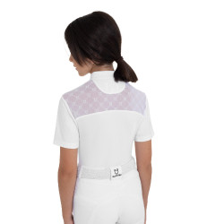 Wedstrijdpolo voor meisjes met tule Equestro kinderen