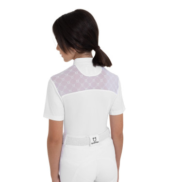 Wedstrijdpolo voor meisjes met tule Equestro kinderen