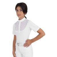 Wedstrijdpolo voor meisjes met tule Equestro kinderen Wedstrijdpolo voor meisjes met tule Equestro kinderen