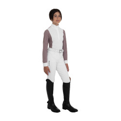 Wedstrijdpolo voor meisjes met perforaties Equestro kinderen