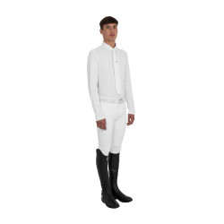 Heren wedstrijdpolo met mesh- en ribinzetten Equestro