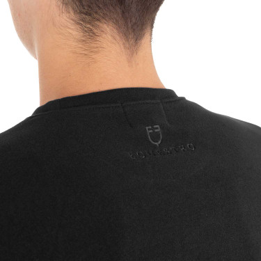 Heren fleece sweater met ronde hals met zijzak Equestro