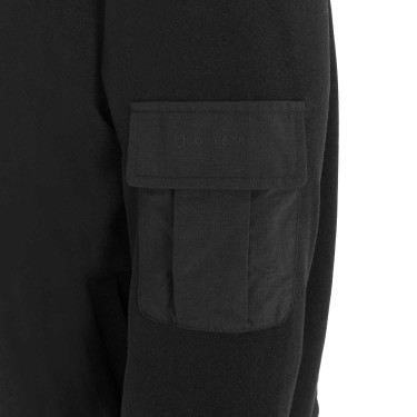 Heren fleece sweater met ronde hals met zijzak Equestro