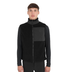 Heren bodywarmer van teddyfleece met borstzak Equestro Heren bodywarmer van teddyfleece met borstzak Equestro