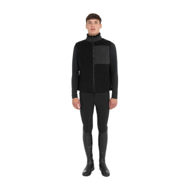 Heren bodywarmer van teddyfleece met borstzak Equestro Heren bodywarmer van teddyfleece met borstzak Equestro