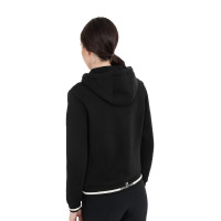 Dameshoodie met capuchon en ritssluiting Equestro dames Zwart / zwart