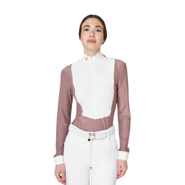 Dameswedstrijdpolo van wintertechnische stof Equestro dames