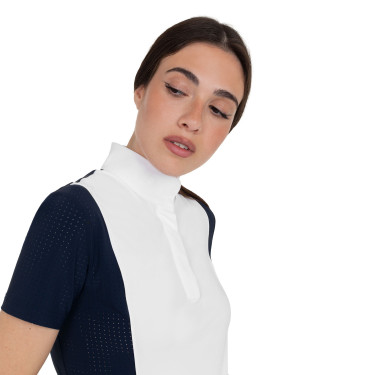 Wedstrijdpolo dames met korte mouwen en mesh inzetstukken Equestro
