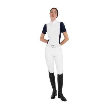 Wedstrijdpolo dames met korte mouwen en mesh inzetstukken Equestro