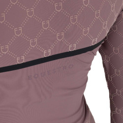 Trainingspolo dames met lange mouwen monogramprint Equestro Trainingspolo dames met lange mouwen monogramprint Equestro