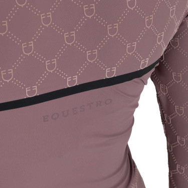 Trainingspolo dames met lange mouwen monogramprint Equestro Trainingspolo dames met lange mouwen monogramprint Equestro