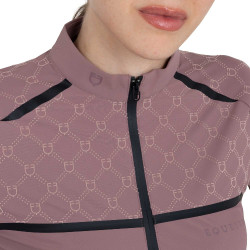 Trainingspolo dames met lange mouwen monogramprint Equestro Trainingspolo dames met lange mouwen monogramprint Equestro