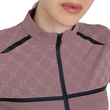 Trainingspolo dames met lange mouwen monogramprint Equestro Trainingspolo dames met lange mouwen monogramprint Equestro