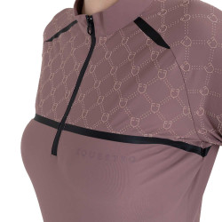 Trainingspolo dames met lange mouwen monogramprint Equestro Trainingspolo dames met lange mouwen monogramprint Equestro