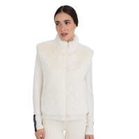 Dames bodywarmer van synthetische bont Equestro Antiek wit Beige