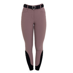 Damesbroek full grip met hoge taille in bi-stretch technische stof Equestro dames Gewei Beige