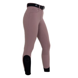 Damesbroek full grip met hoge taille in bi-stretch technische stof Equestro dames Gewei Beige