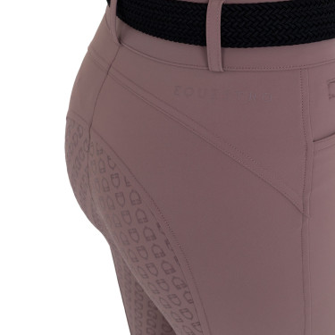 Damesbroek full grip met hoge taille in bi-stretch technische stof Equestro dames Gewei Beige