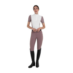 Damesbroek full grip met hoge taille in bi-stretch technische stof Equestro dames Gewei Beige