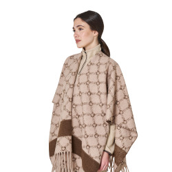 Damescape van wol monogram Equestro dames Damescape van wol monogram Equestro dames