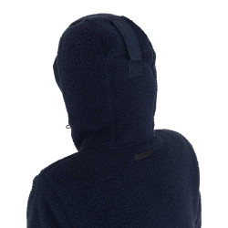 Dames donsjack met teddy-inzetstukken Equestro Marineblazer Marineblauw