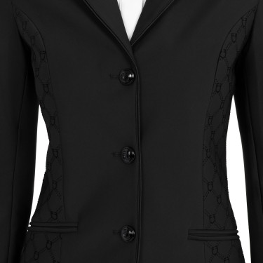Dames wedstrijdjasje monogram in fluweelachtige stof Equestro