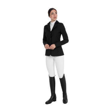 Dames wedstrijdjasje monogram in fluweelachtige stof Equestro